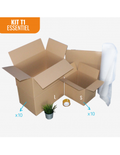 Kit cartons déménagement T1-T2 avec 1 rouleau d'adhésif gratuit :  : Fournitures de bureau